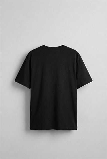 Erkek Oversize Basic T-Shirt Siyah