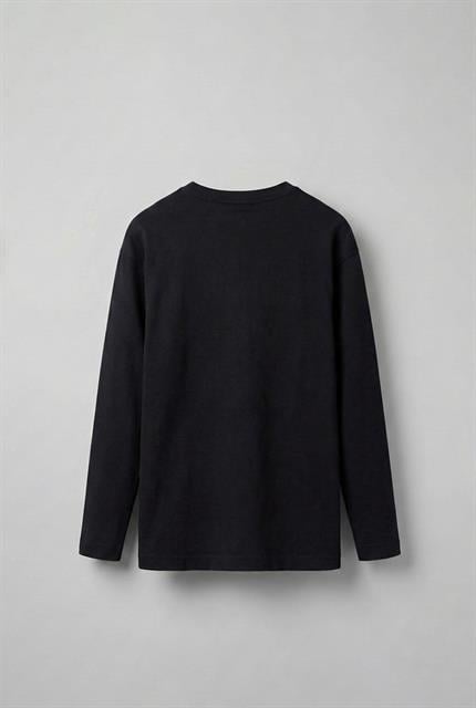 Erkek Oversize Basic Uzun Kollu Sweatshirt Siyah