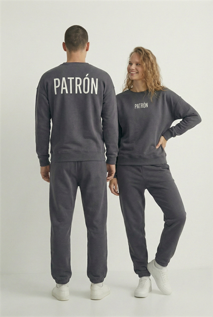 Erkek Oversize Baskılı Premium Sweatshirt Antrasit