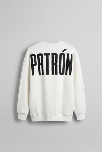 Erkek Oversize Baskılı Premium Sweatshirt Ekru