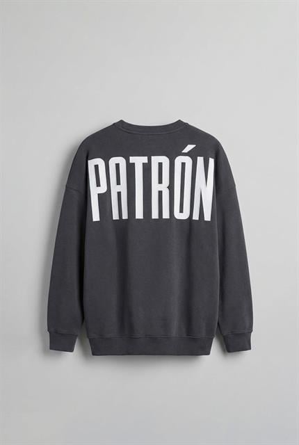 Erkek Oversize Baskılı Premium Sweatshirt Antrasit