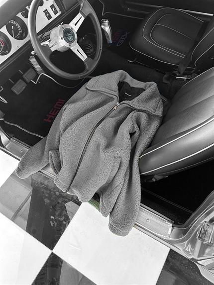 Erkek Oversize Dik Yaka Peluş Ceket Açık Gri