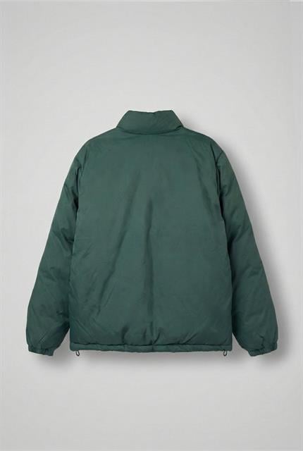 Erkek Oversize Dik Yakalı Fermuarlı Cepli Mont Yeşil