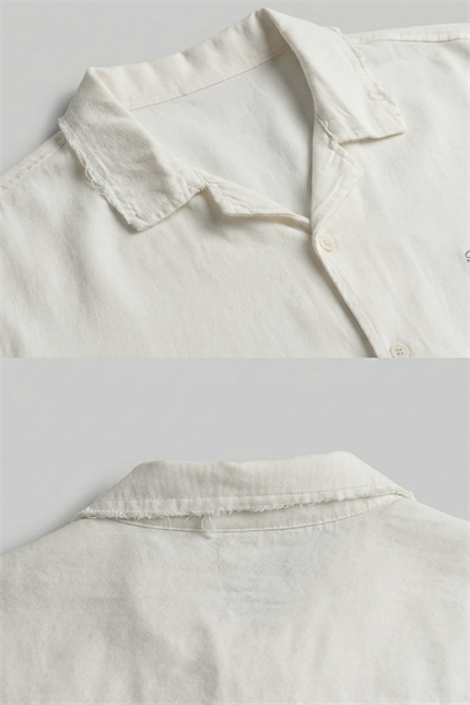 Erkek Oversize Flowers The Way Baskılı Desenli Gömlek Beyaz