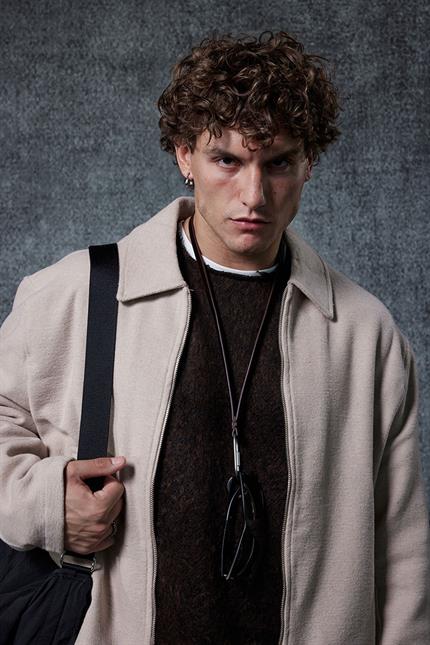 Erkek Oversize İnce Fermuarlı Ceket Bej