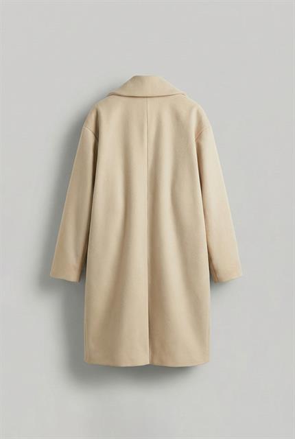 Erkek Oversize İtalyan Kaşe Kaban Açık Bej