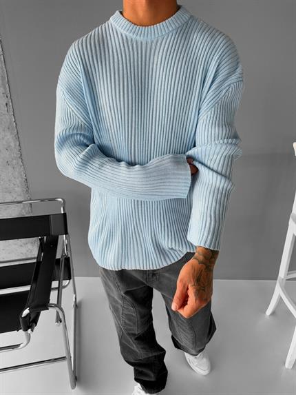 Erkek Oversize Kazak Bebek Mavi