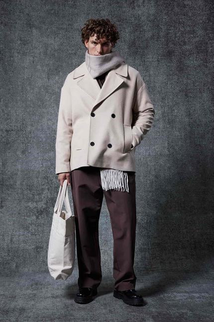 Erkek Oversize Kruvaze Kaban Bej