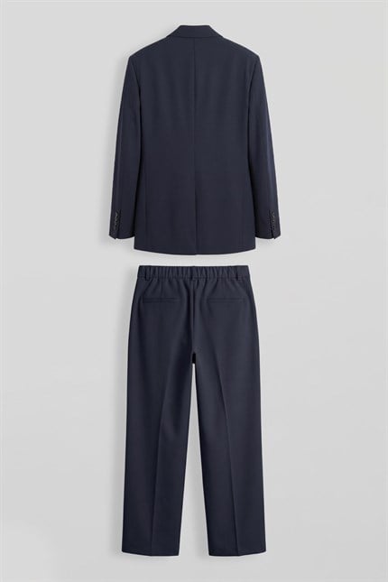 Erkek Oversize Kruvaze Modern Takım Elbise Lacivert