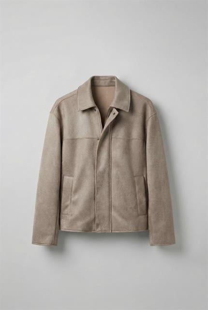 Erkek Oversize Süet Görünümlü Ceket Bej
