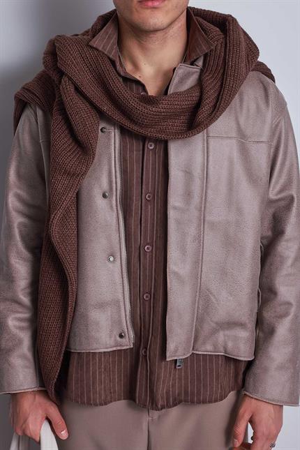 Erkek Oversize Süet Görünümlü Ceket Bej