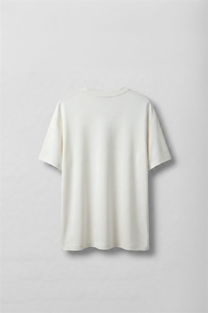 Erkek Oversize T-Shirt Beyaz