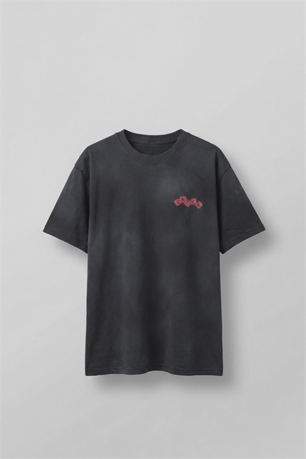 Erkek Oversize Yıkamalı Pamuklu Basic T-Shirt Siyah
