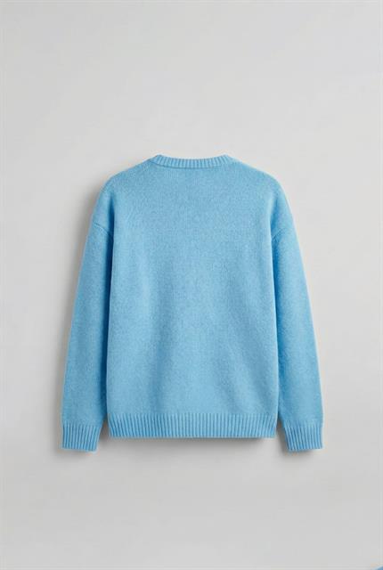 Erkek Oversize Yumuşak Dokulu Kazak Bebek Mavi