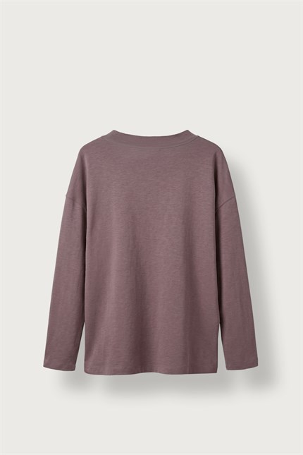 Erkek Oversize Yumuşak Dokulu Modal Kumaş Sweatshirt Açık Kahve