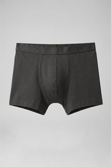 Erkek Pamuklu Modal Lastikli Boxer Füme