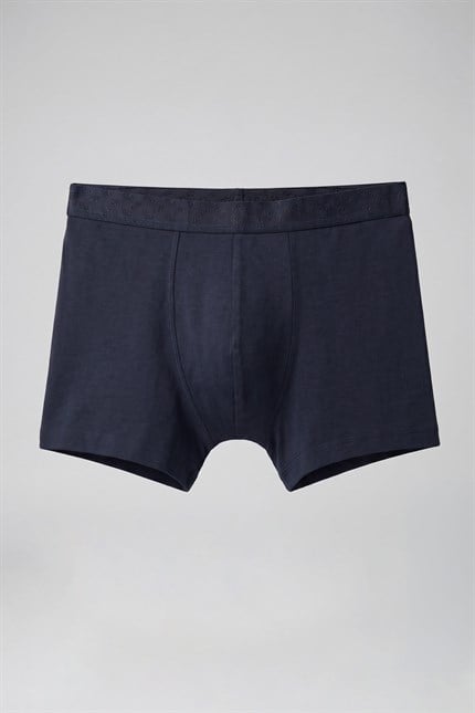 Erkek Pamuklu Modal Lastikli Boxer Lacivert