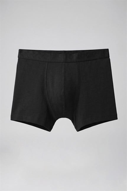 Erkek Pamuklu Modal Lastikli Boxer Siyah