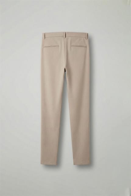 Erkek Pileli Kumaş Pantolon Krem