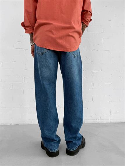 Erkek Premium Straight Fit Jean Pantolon Mavi