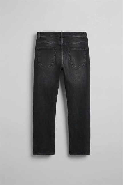 Erkek Regular Fit Basic Jean Pantolon Siyah