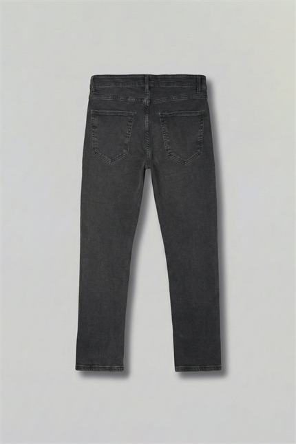 Erkek Regular Fit Basic Pamuklu Jean Pantolon Antrasit