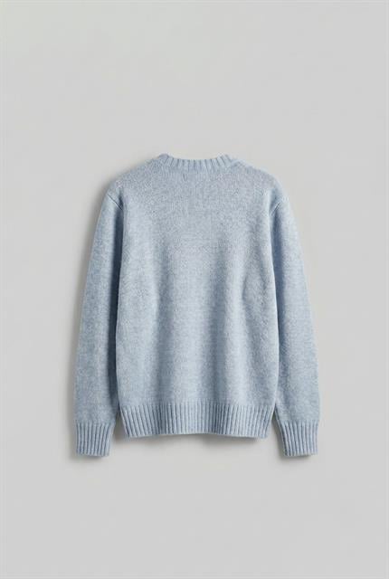 Erkek Regular Fit Bisiklet Yaka Kazak Açık Mavi