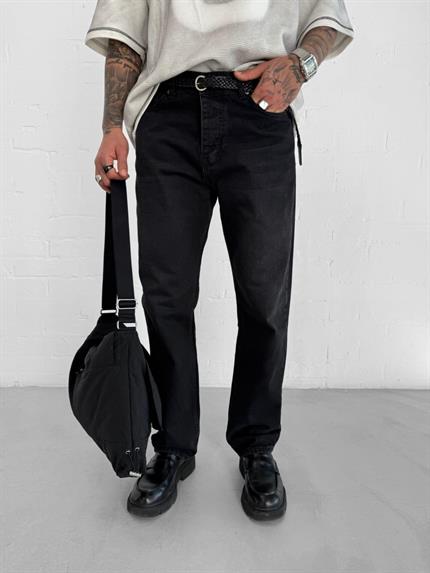 Erkek Regular Fit Jean Siyah