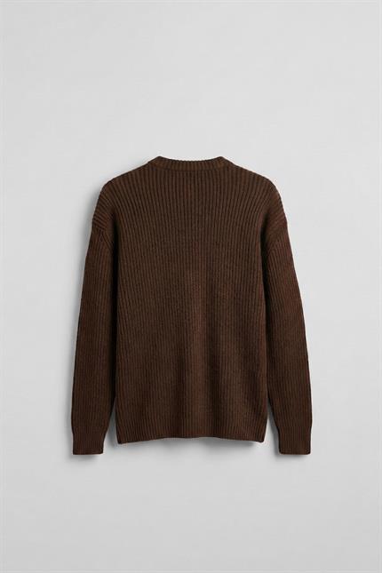 Erkek Regular Fit Kazak Koyu Kahve