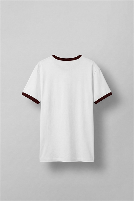 Erkek Regular Fit Kontrast Detaylı T-Shirt Ekru