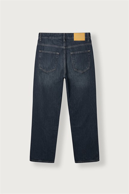 Erkek Regular Fit Vintage Yıkamalı Jean Pantolon Lacivert