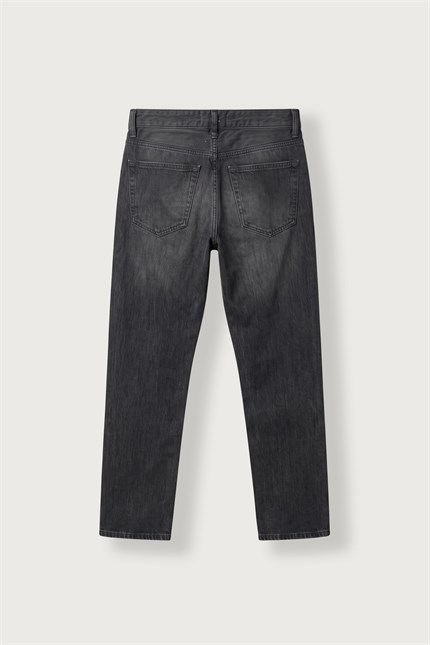Erkek Regular Fit Yıkama Efektli Jean Pantolon Siyah