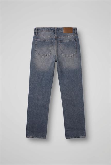 Erkek Regular Fit Yıkamalı Jean Pantolon Mavi