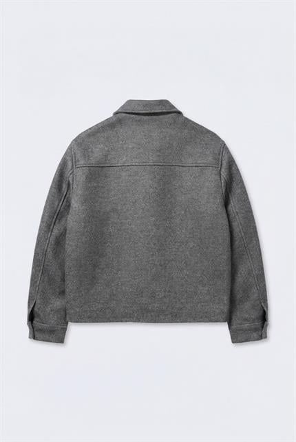 Erkek Relax Fit Kaşe Mont Antrasit