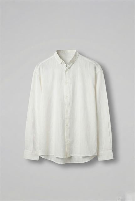 Erkek Relax Fit Rahat Kesim İnce Gömlek Beyaz