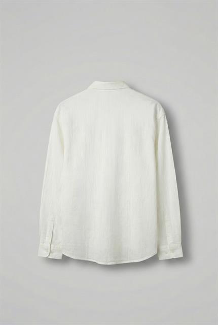 Erkek Relax Fit Rahat Kesim İnce Gömlek Beyaz