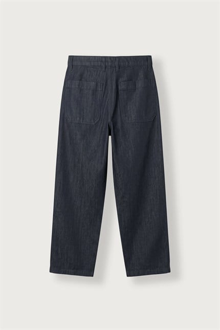 Erkek Relax Fit Rahat Kesim Jean Pantolon Koyu Lacivert