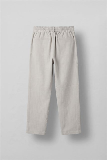 Erkek Relaxed Fit Bağcıklı Rahat Kalıp Pantolon Açık Gri
