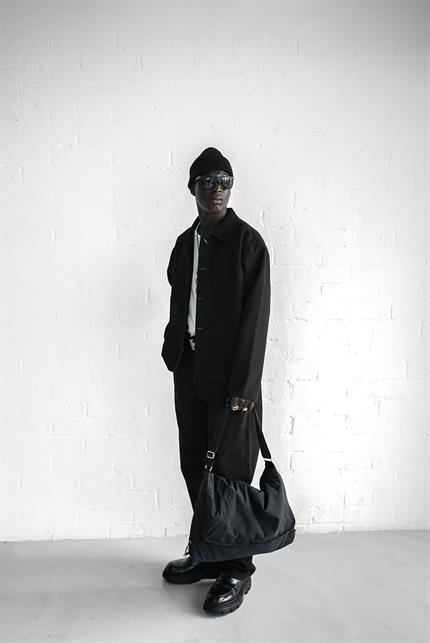 Erkek Relaxed Fit Kaşe Ceket Siyah