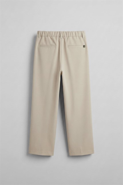 Erkek Relaxed Fit Pile Detaylı Premium Kumaş Pantolon Bej