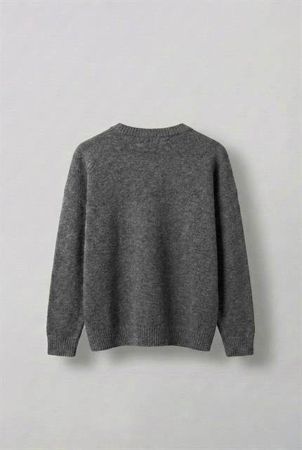 Erkek Relaxed Fit Premium Triko Kazak Füme