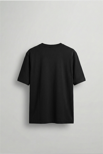 Erkek Relaxed Fit Yumuşak Dokulu Basic T-Shirt Siyah