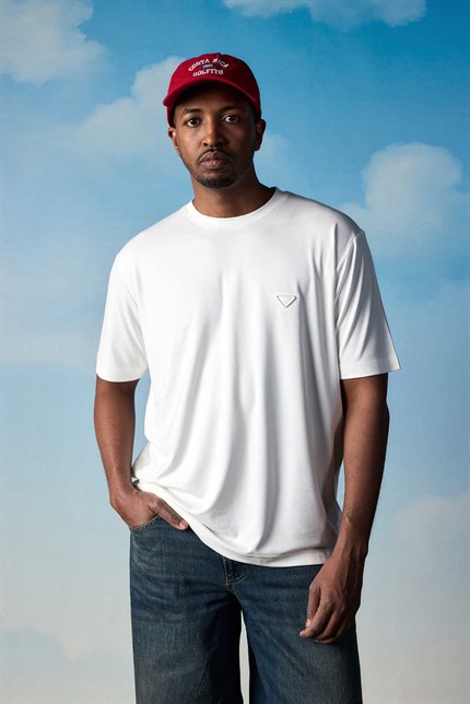 Erkek Relaxed Fit Yumuşak Dokulu Basic T-Shirt Ekru