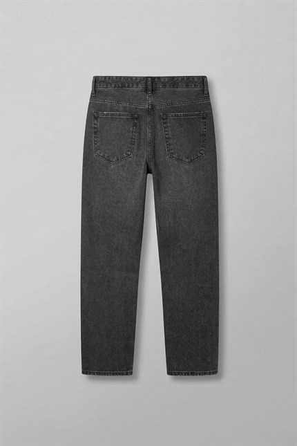 Erkek Relaxed Straight Fit Basic Jean Gri