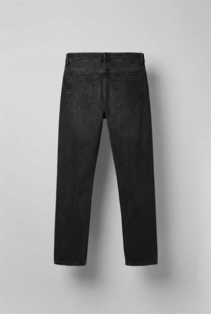 Erkek Relaxed Straight Fit Basic Jean Siyah