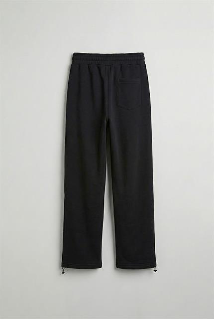 Erkek Şardonlu Basic Baggy Eşofman Altı Siyah