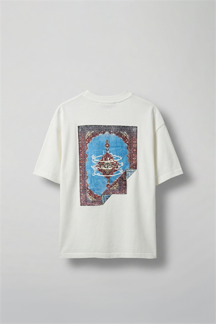 Erkek Sırtı Yamalı Oversize T-Shirt Beyaz