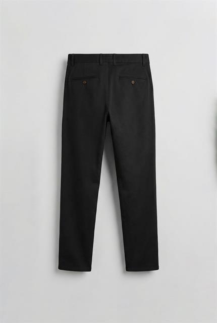 Erkek Slim Fit %100 Pamuk Chino Pantolon Siyah