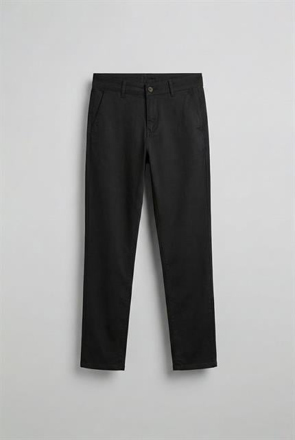 Erkek Slim Fit %100 Pamuk Chino Pantolon Siyah