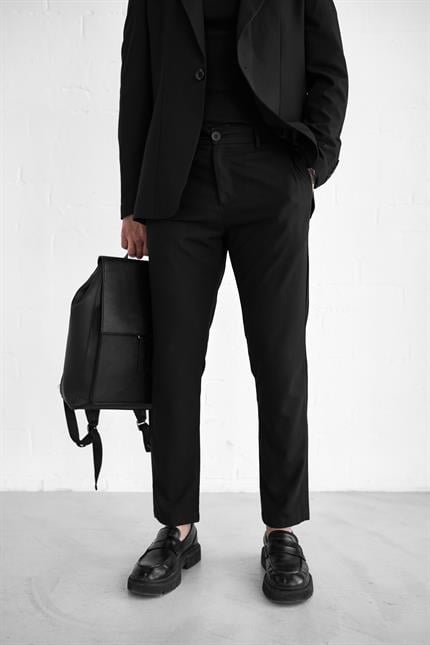 Erkek Slim Fit Takım Elbise Siyah